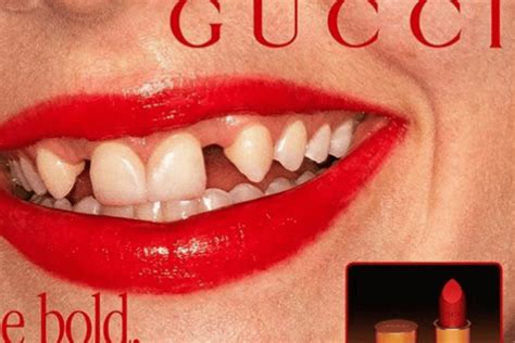 back tooth watching you buy gucci|gucci bad teeth ad.